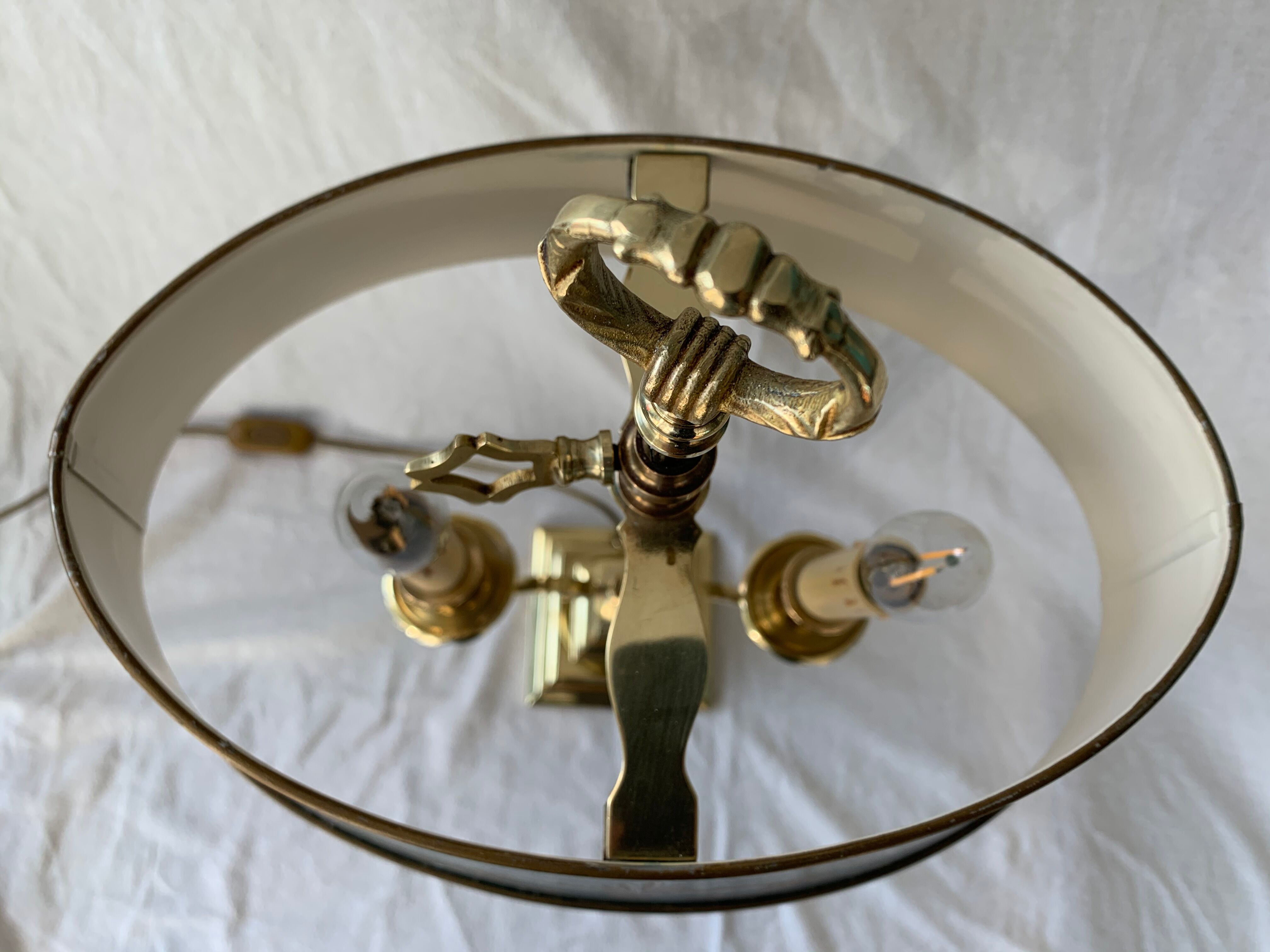 Lucien Gau's gilded bronze water bottle lamp Directoire style, 20th century