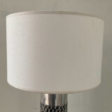 Lamp by Willy Luyckx in polished and textured aluminum 60s 70s