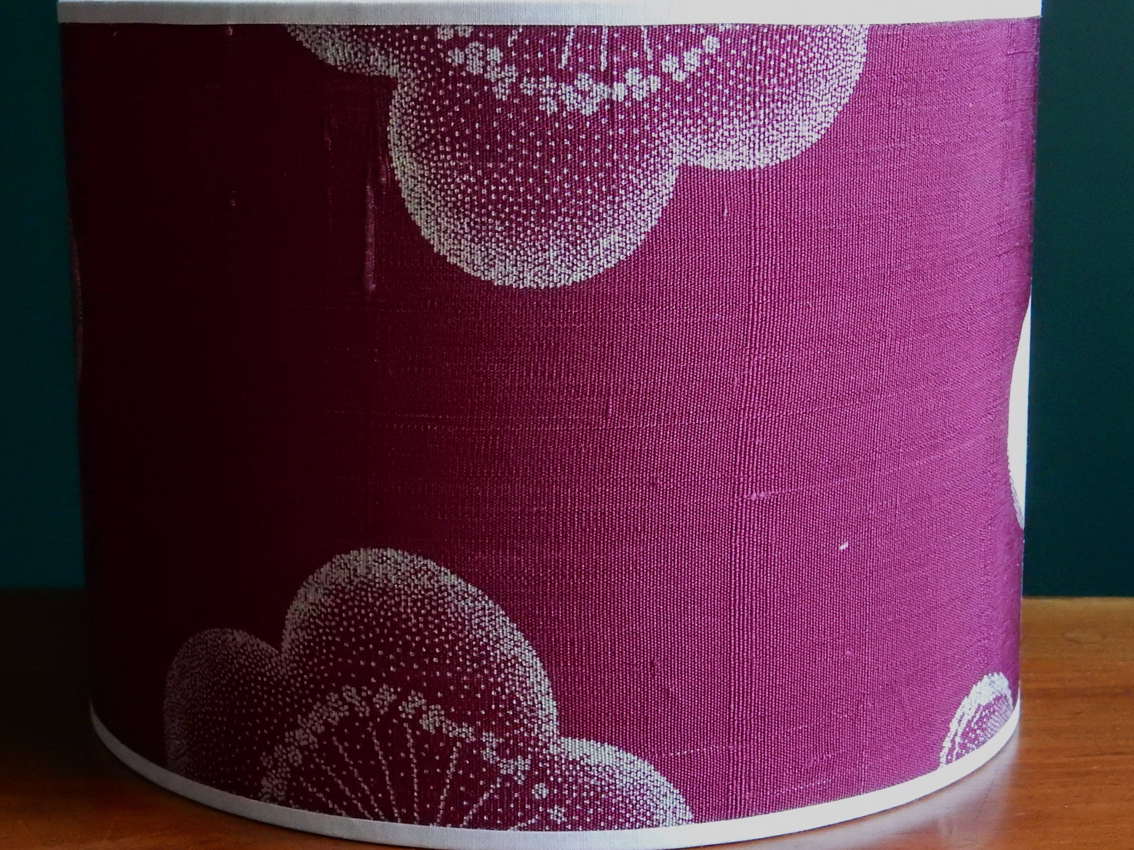 Vintage kimono silk lampshade