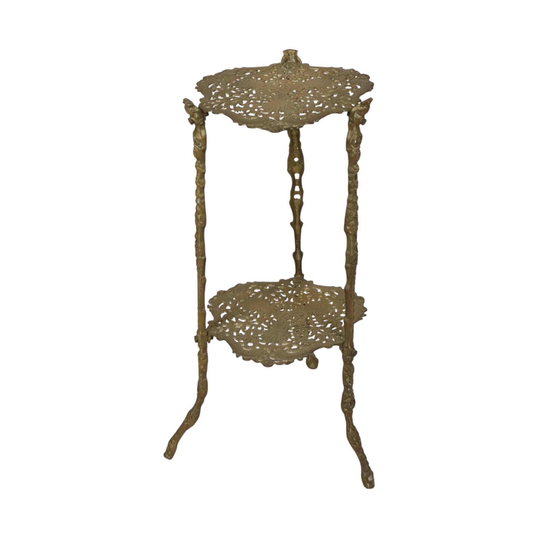 Table d'appoint en laiton de style Art Nouveau