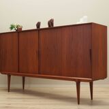 Teak highboard, Danish design, 1970s, manufactured by Omann Jun