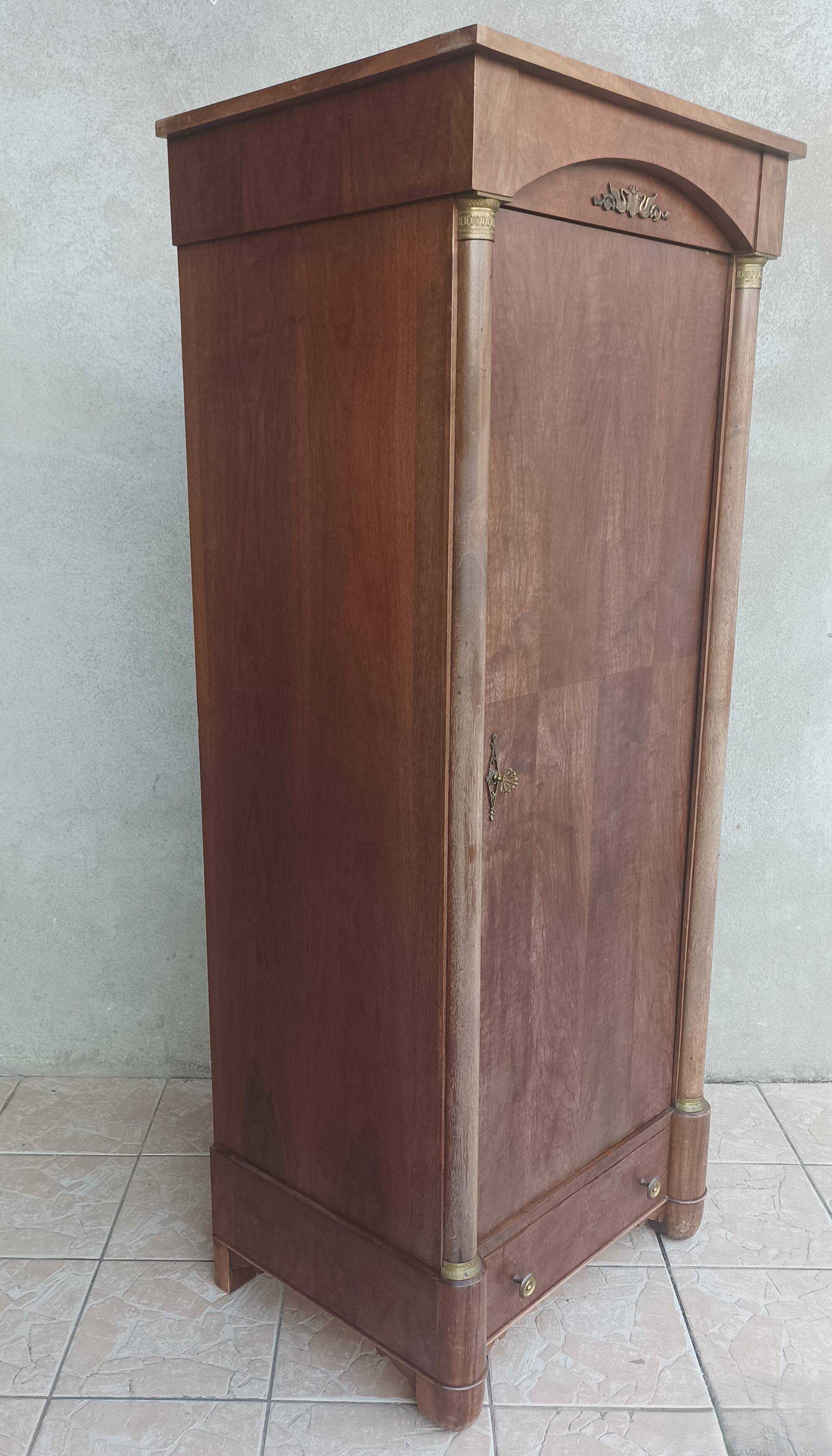 Small Empire style mahogany wardrobe