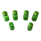 Set of 6 glass apothecary jars