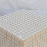 white column side table 66x33 cm