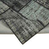 Tapis anatolien contemporain tissé à la main 180 cm x 250 cm tapis patchwork noir
