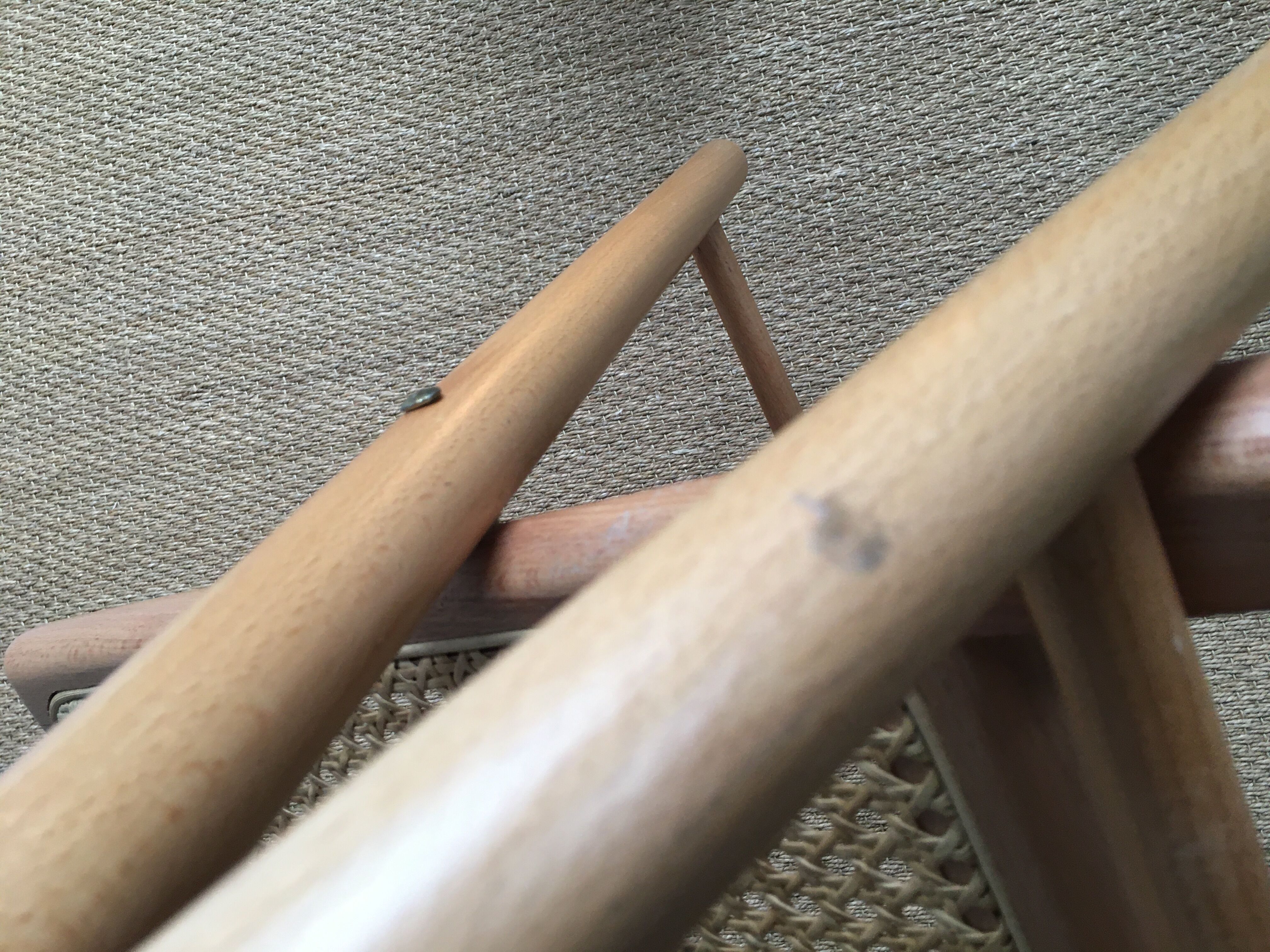Lot of 3 vintage cantique folding chairs