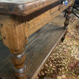 Old farm console in solid oak