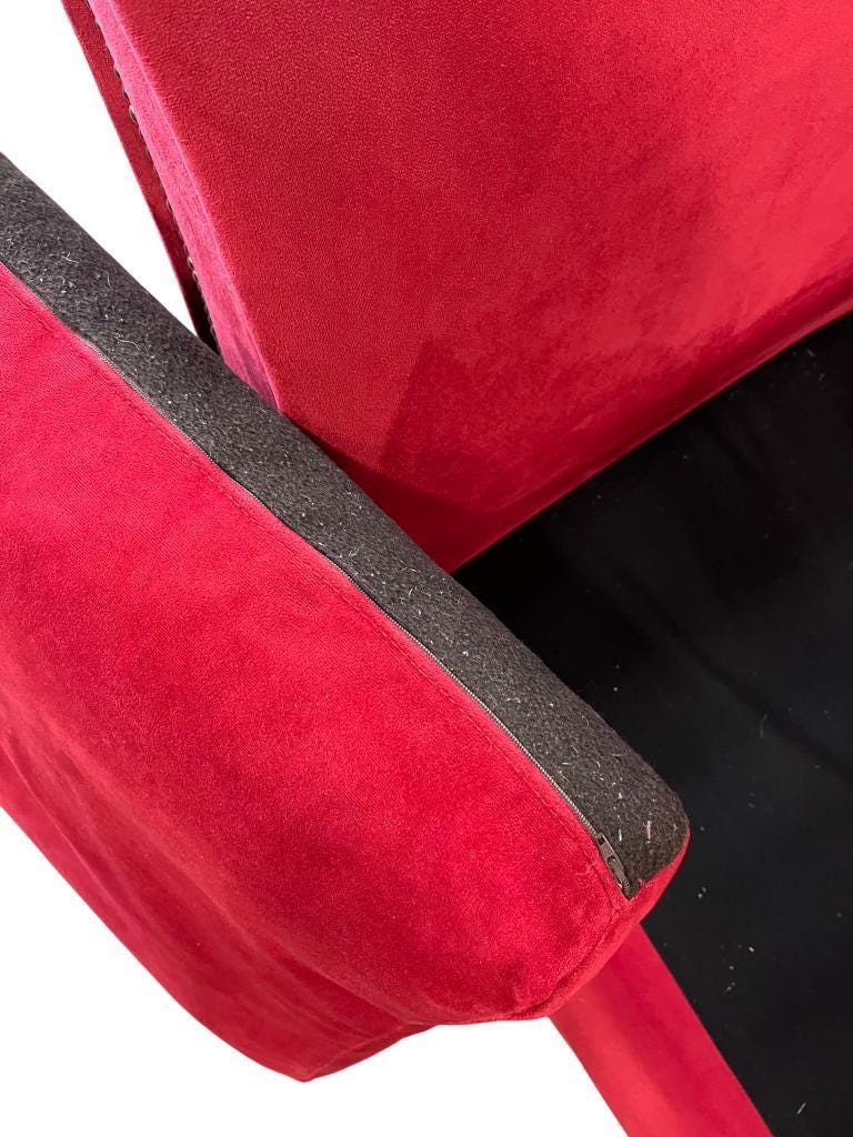 Vintage pink and red sofa