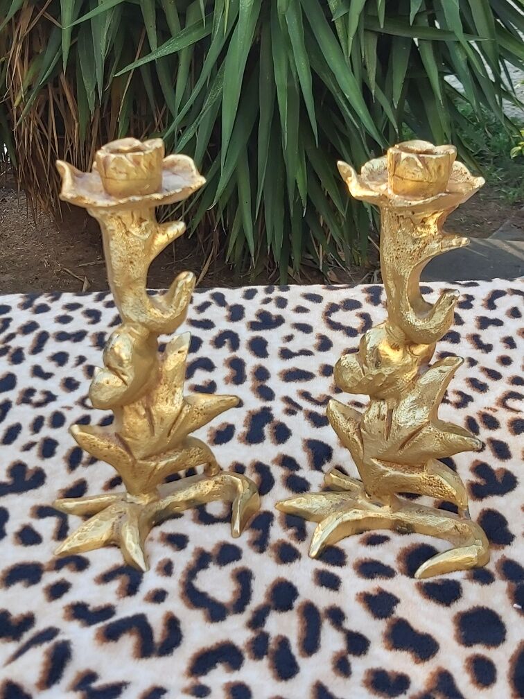Pair of candlesticks Georges Mathias edition Fondica France