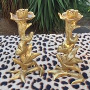 Pair of candlesticks Georges Mathias edition Fondica France