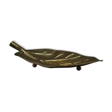 Brass leaf fruit bowl, 1970s Europe.