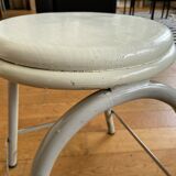 Metal and wood tabouret