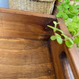 Top in raw wood "Badoit"