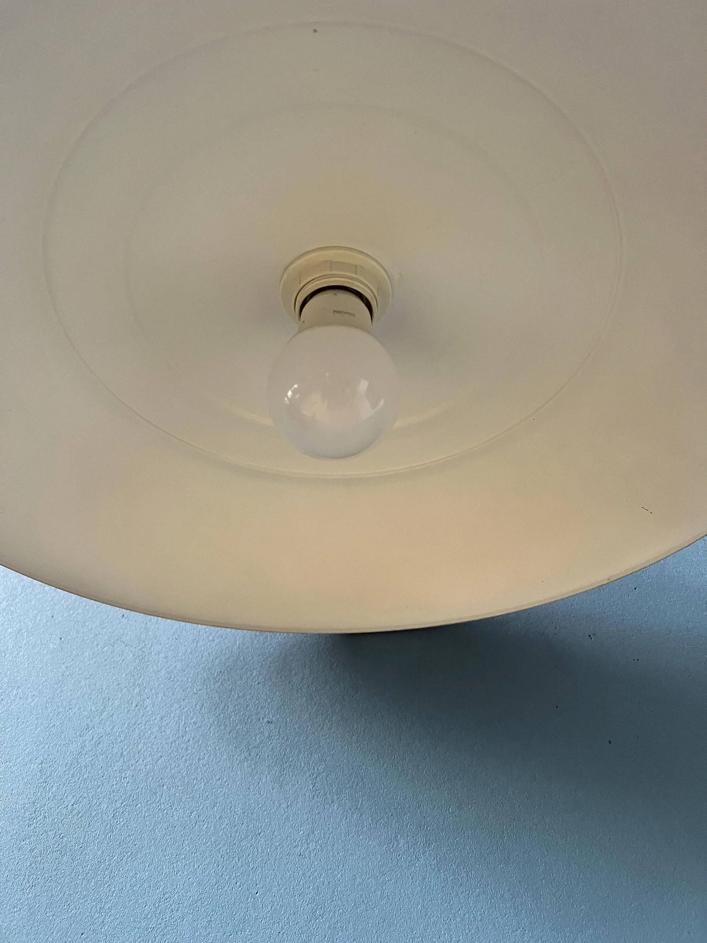 Vintage Space Age red metal pendant light