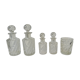 Set of twisted crystal bottles