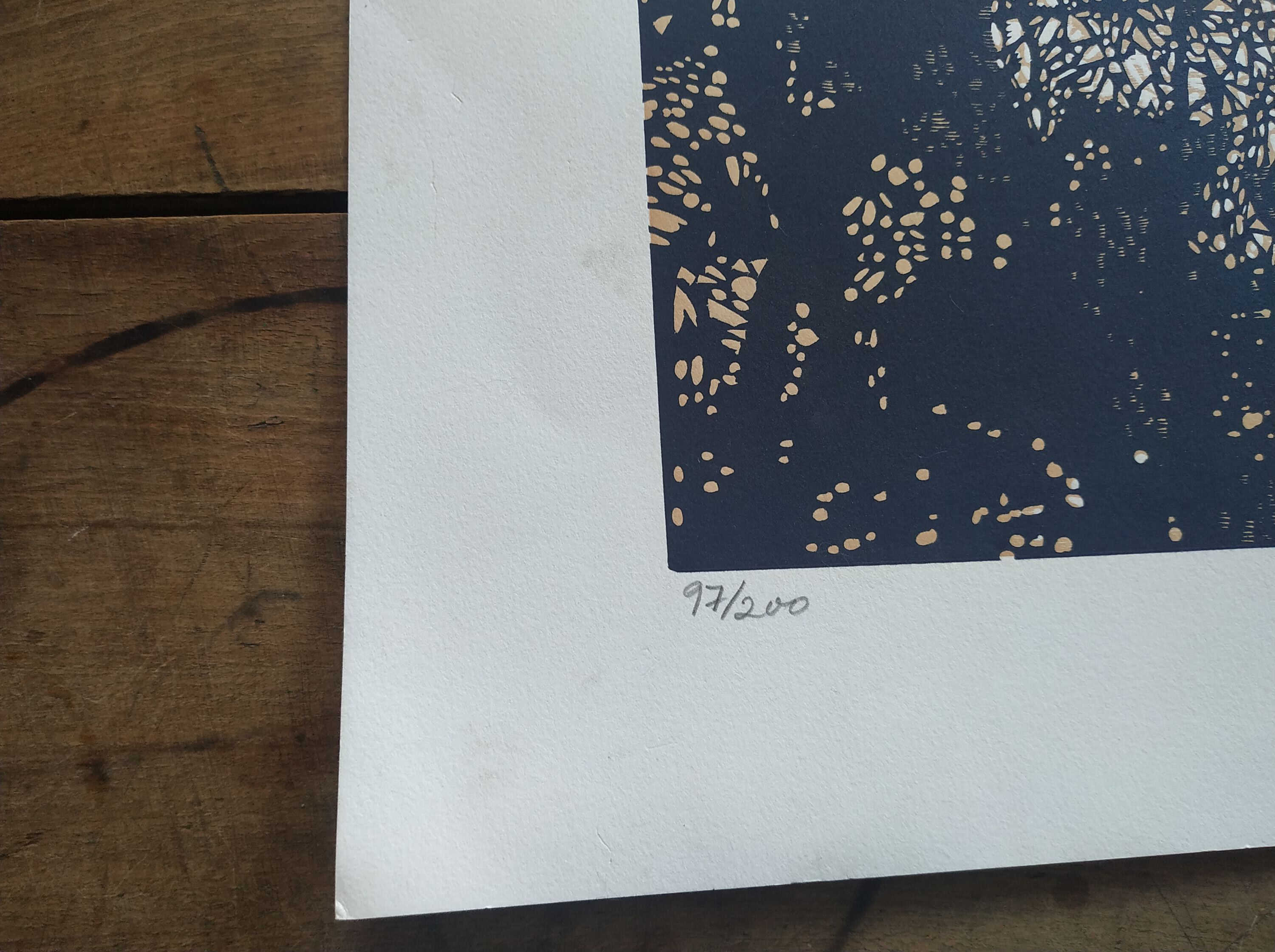 Original woodcut 97/200 | Jean Lodge | Winter | Christ | Jesus