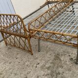 Rattan leg bed 1960