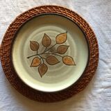 Set of 6 wicker and rattan undertributions