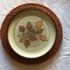 Set of 6 wicker and rattan undertributions
