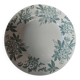 Assiette en faïence terre de fer Saint Amand décor anémone