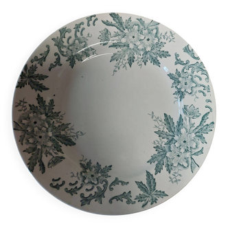 Ironstone plate from Saint Amand with anemone decoration.