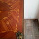 Play table in Louis XV marquetry. Early 20th century.