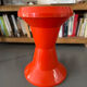 Orange plastic stool Taormina