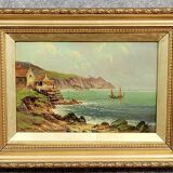 Painting: robert weir allan (1852-1942): oil on canvas, english school, period