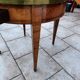 Antique Louis XVI style hot water bottle table with marble top