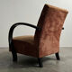 Paire de fauteuils en velours art déco