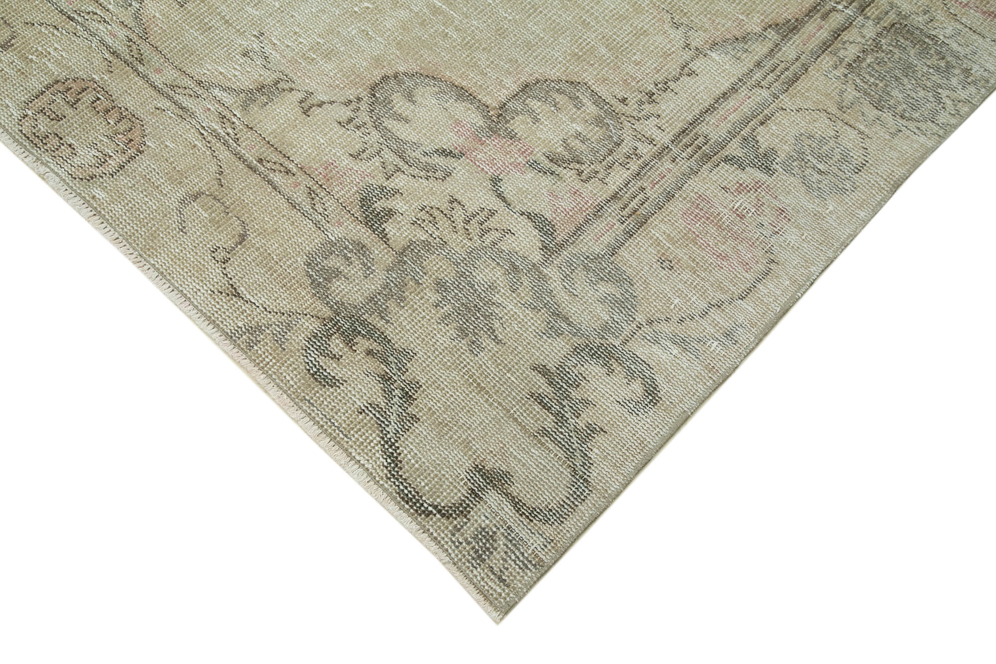 Hand-knotted antique turkish beige carpet 155 cm x 273 cm