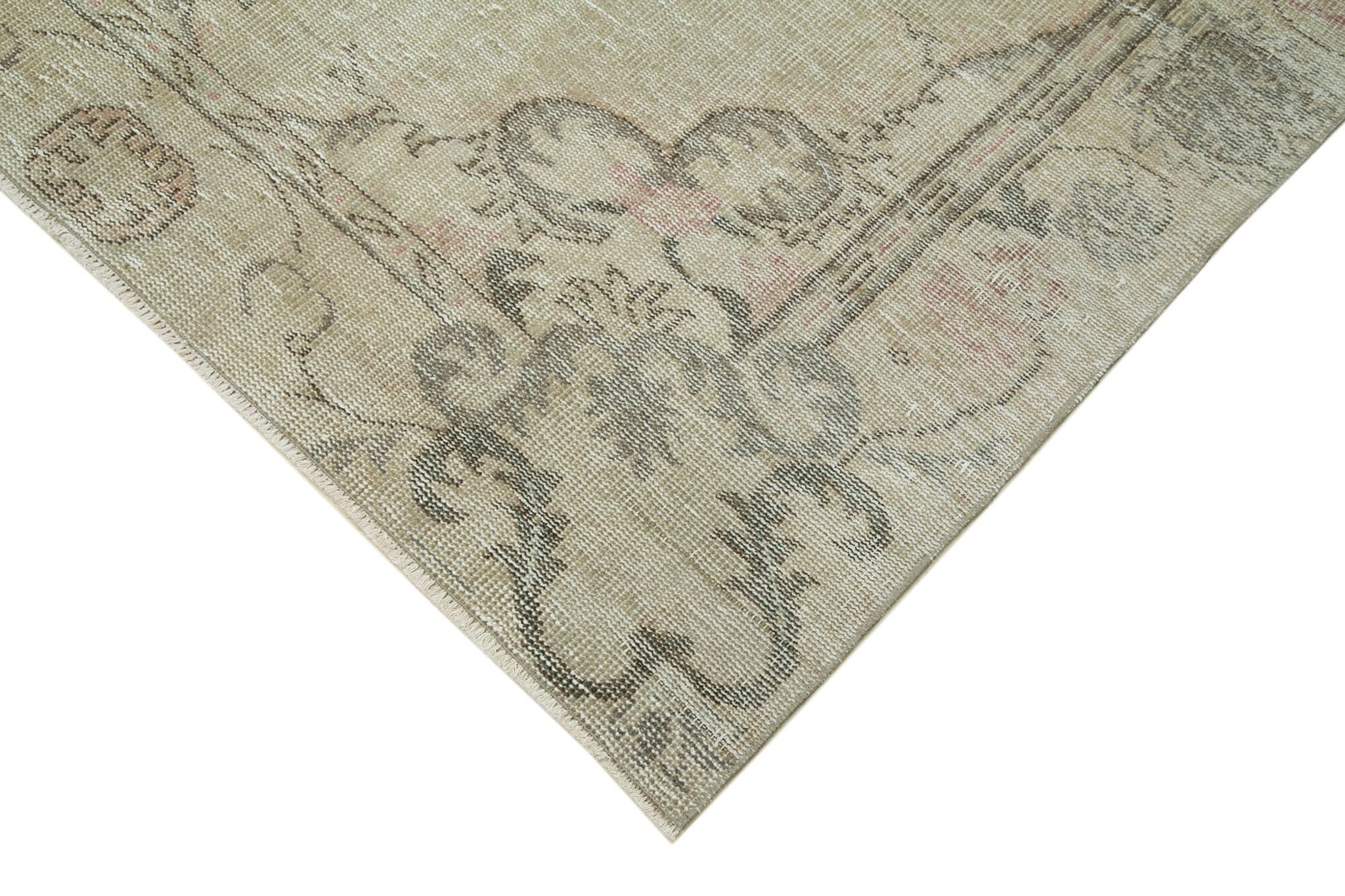 Tapis beige turc antique noué à la main 155 cm x 273 cm