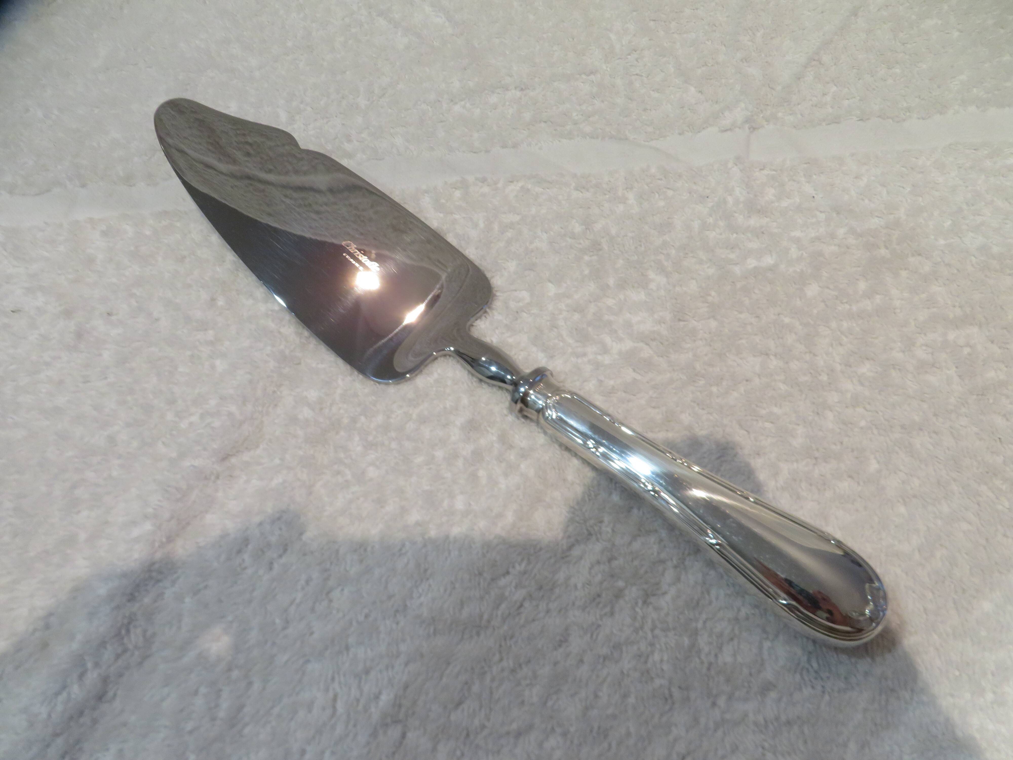 Christofle Rubans silver-plated cake or ice cream shovel