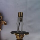 Pair bronze sconces