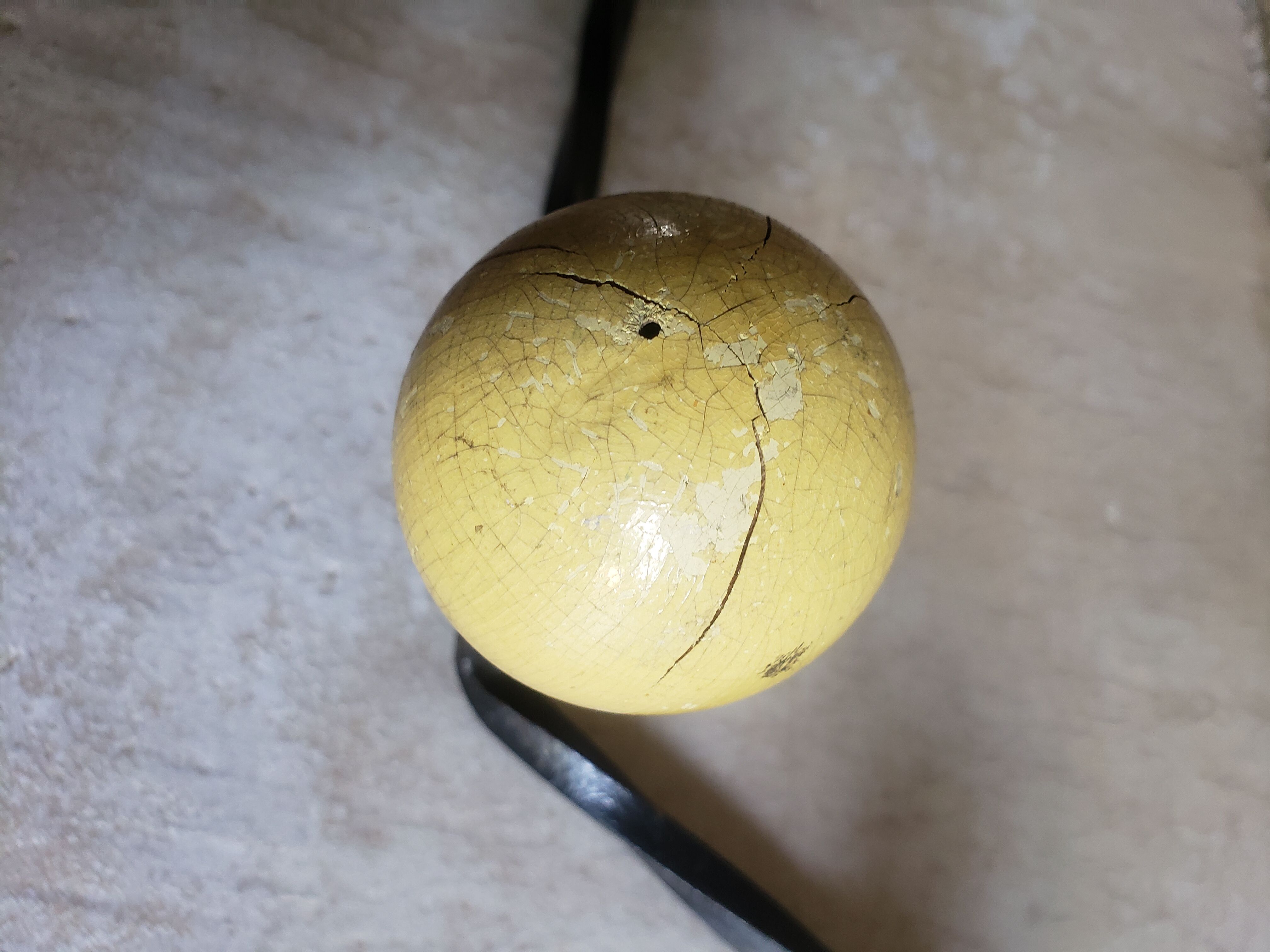 Wall coat rack wrought iron 4 wood balls