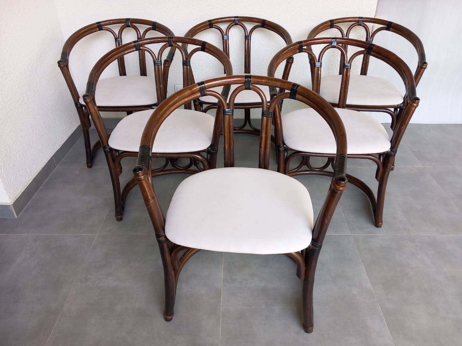 Set of six chairs Italy 1970s