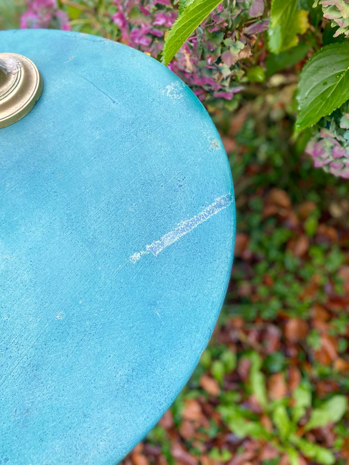 Table de jardin vintage verte