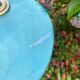Table de jardin vintage verte