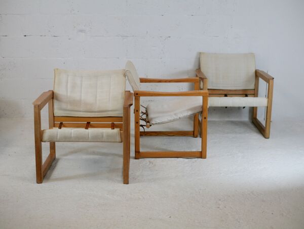 Ensemble de 3 fauteuils Diana de Karin Mobring, Ikéa, circa 1970