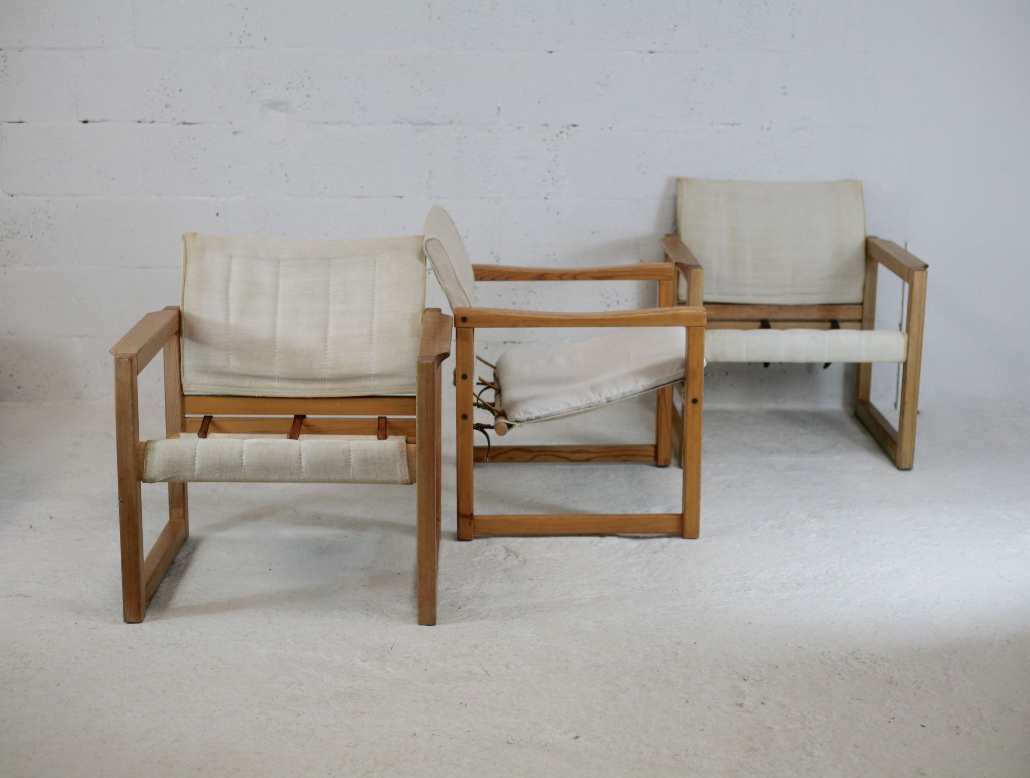 Set of 3 Diana armchairs by Karin Mobring, Ikéa, circa 1970