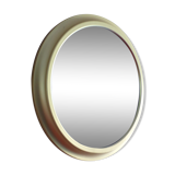 Vintage round mirror with gold metal frame 44 cm Ø