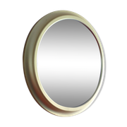 Vintage round mirror with gold metal frame 44 cm Ø