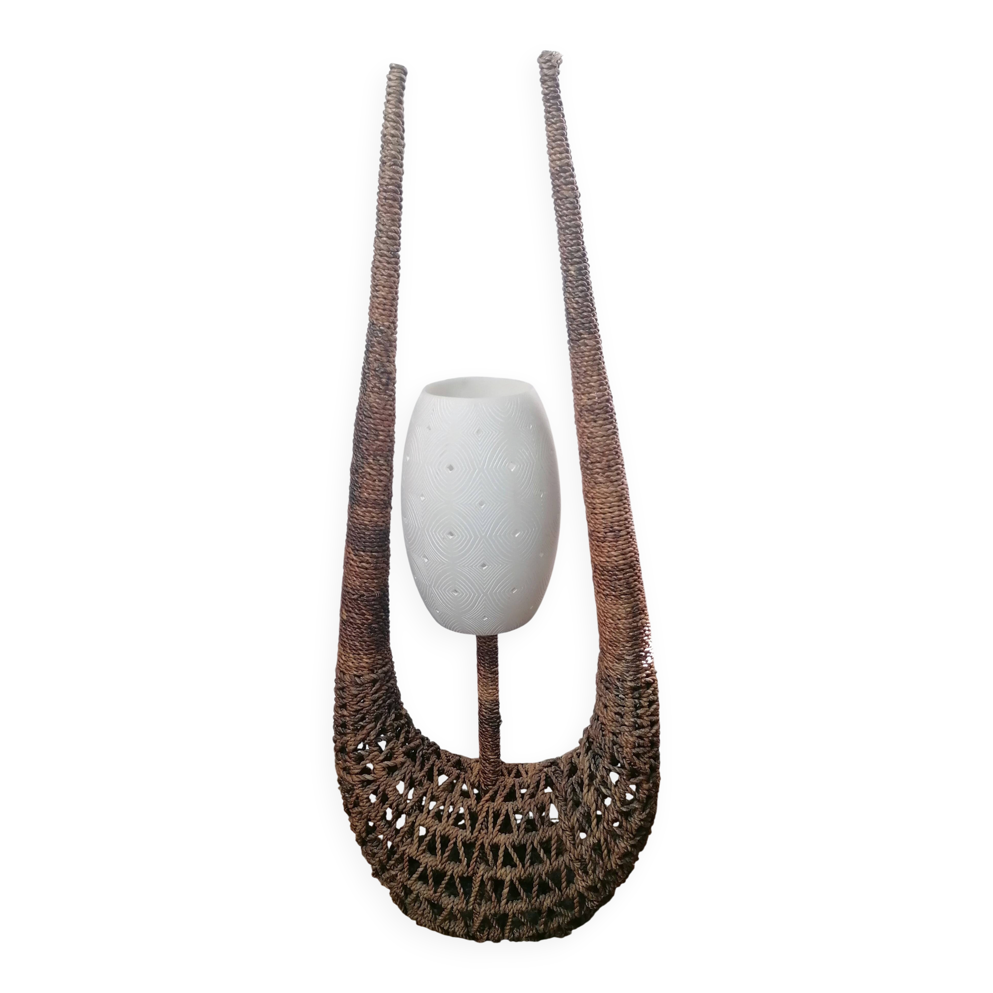 Lamp made of rope and resin - Bohemian, nautical, natural, ethnic.