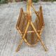 Porte revue vintage porte document en rotin et bambou