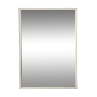 Vintage 1980s Wall Mirror with White Frame