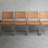 Set of 7 'Cesca' dining chairs by Marcel Breuer.