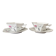 set of 2 Art Deco porcelain tea cups from Czechoslovakia