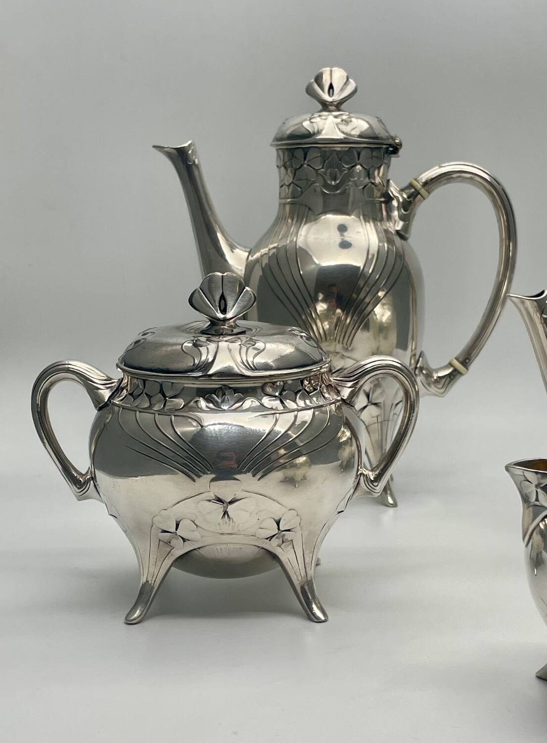 Gallia Christofle Tea/Coffee Service, Art Nouveau 1900