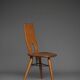 Italian oak accent chair, 1950s