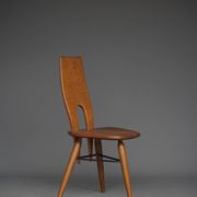 Italian oak accent chair, 1950s